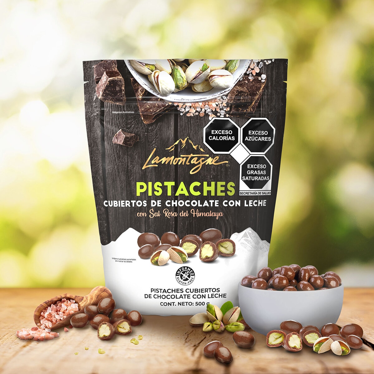 Lamontagne Pistaches Cubiertos de Chocolate con Leche 500 g