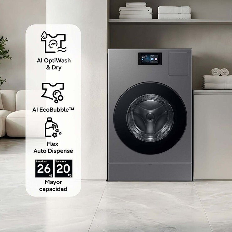 Samsung Lavasecadora Bespoke Eléctrica 26Kg / 20 Kg Samsung Lavasecadora Bespoke Eléctrica 26Kg / 20 Kg