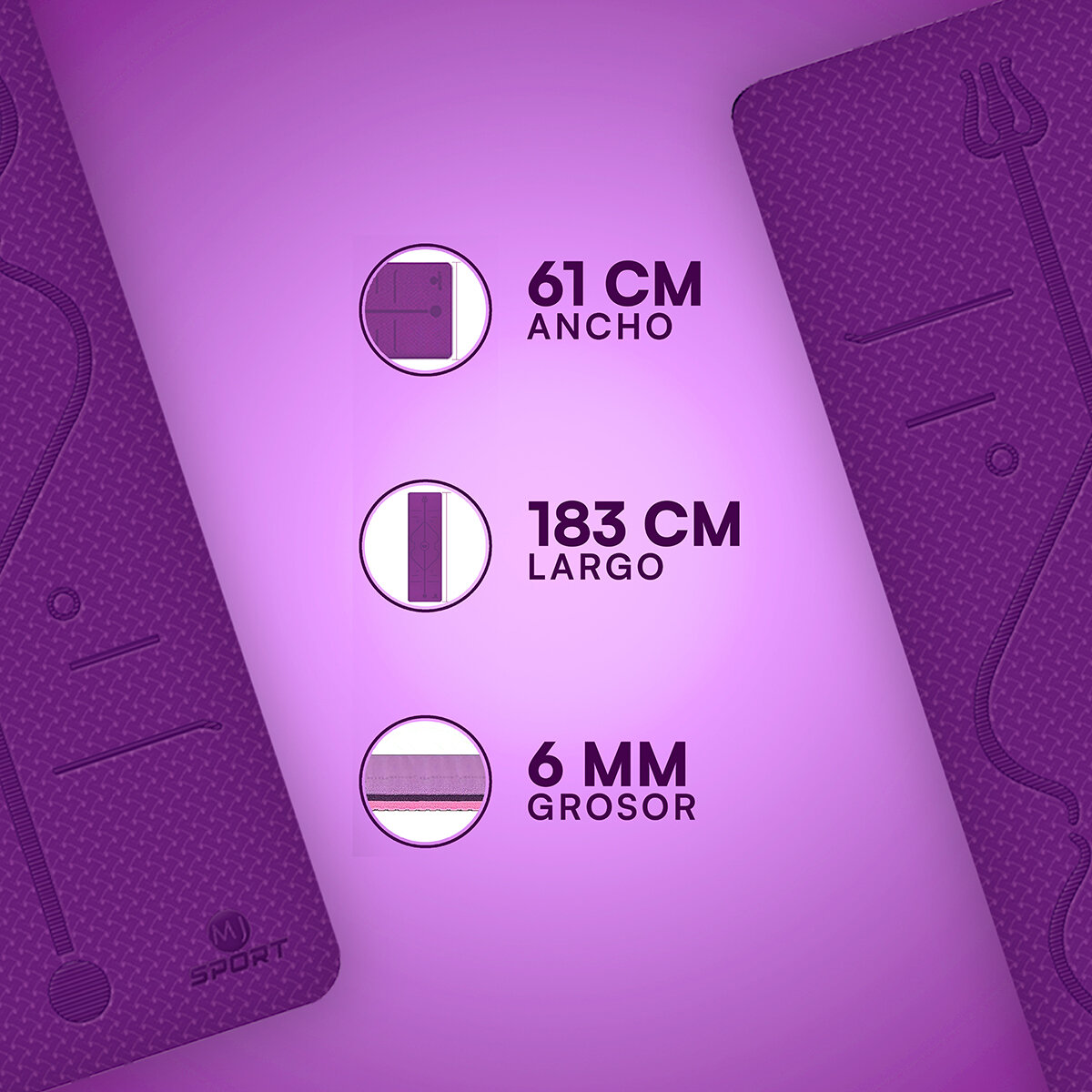 Mist Jewel Tapete para Yoga Morado