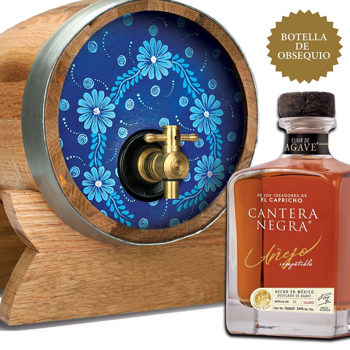 Barrica Artesanal + Cantera Negra Elixir de Agave 750ml (varios modelos)