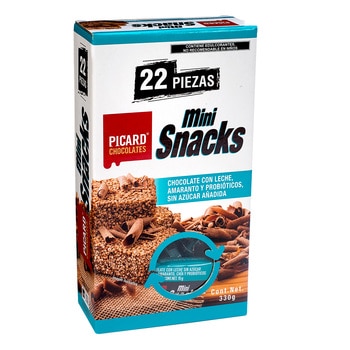 Picard Mini Snacks de Amaranto con Chocolate sin Azúcar y Probióticos 330 g