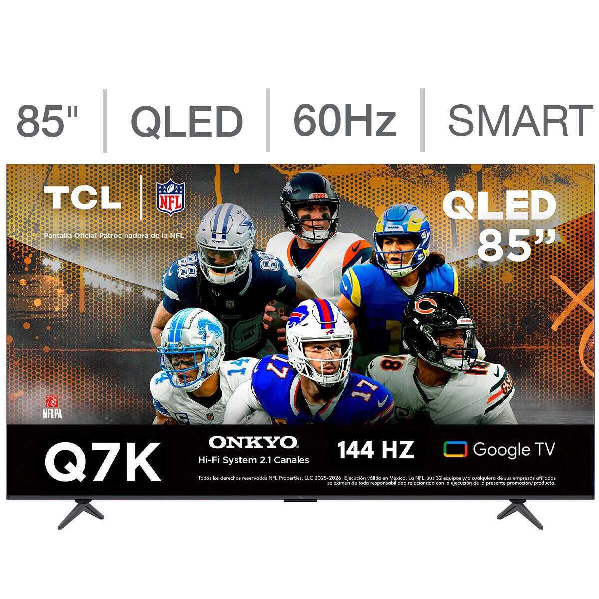 TCL Pantalla 85" QLED 4K Google TV