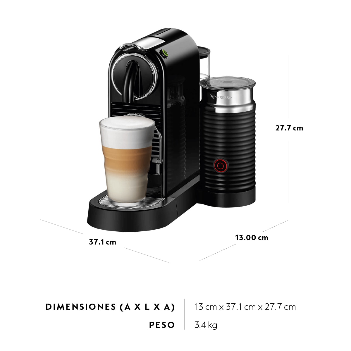 Nespresso, Citiz & Milk Cafetera + 14 Cápsulas Costco México