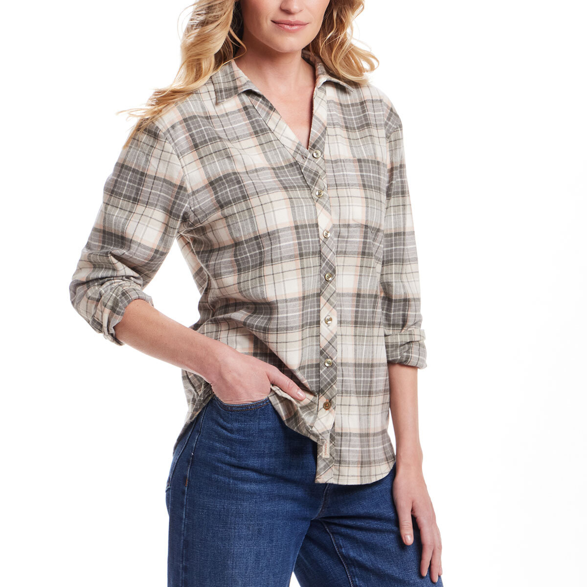 Weatherproof Vintage Blusa para Dama Verde Extra Chica