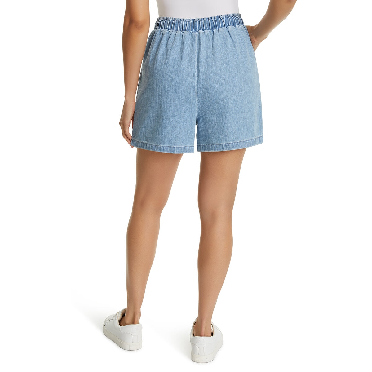Vintage American Shorts Mezclilla para Dama Azul Mediana