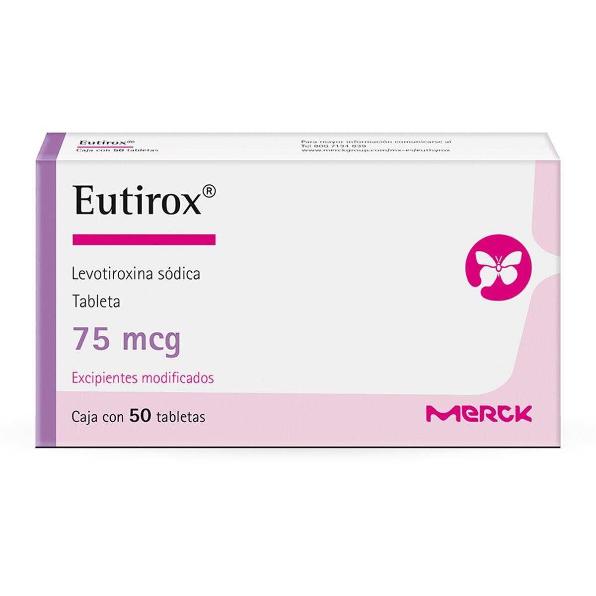 Eutirox 75mcg 50 Tabletas