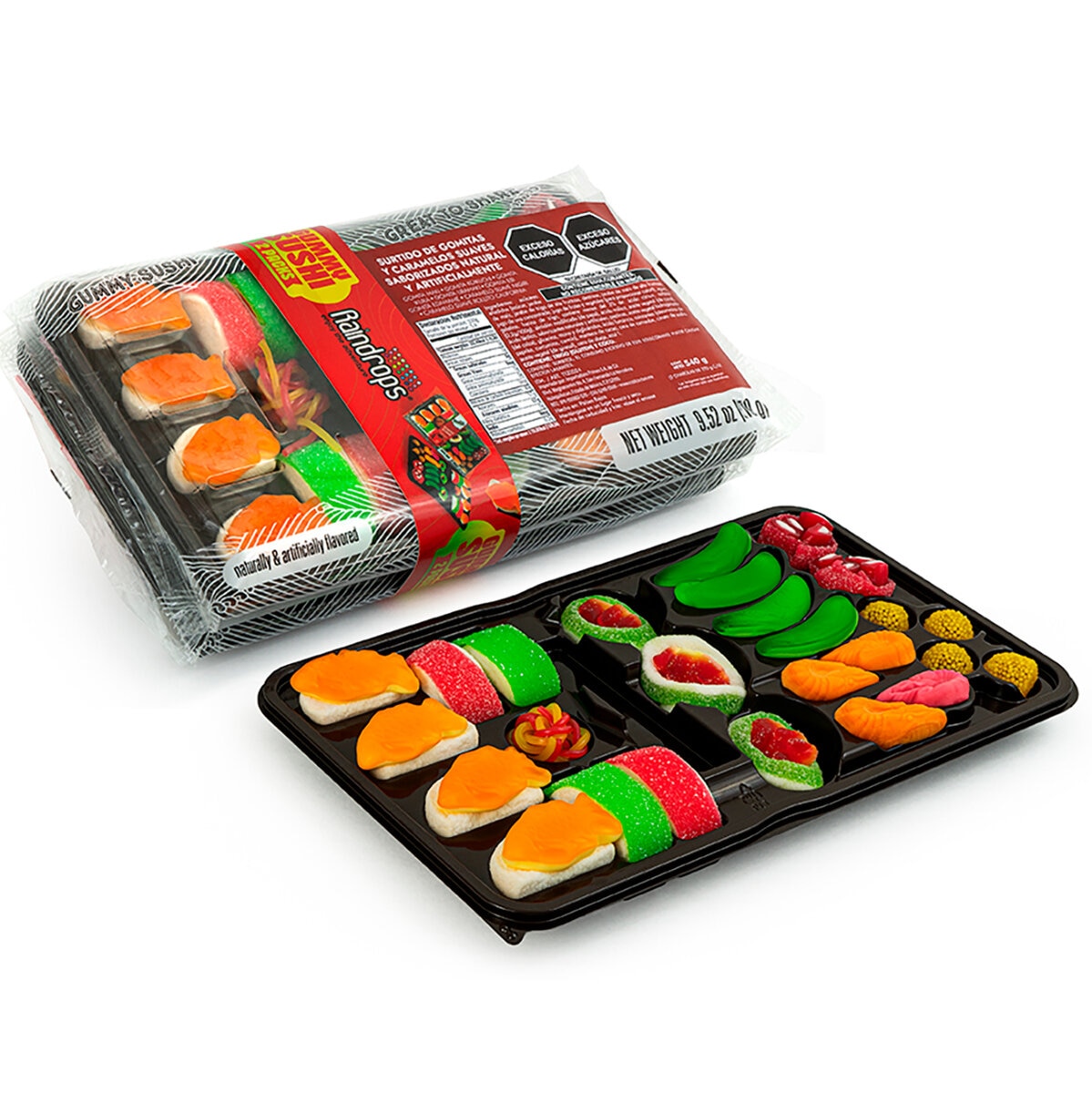 Raindrops Surtido de Gomitas y Caramelos en forma de Sushi  270 g