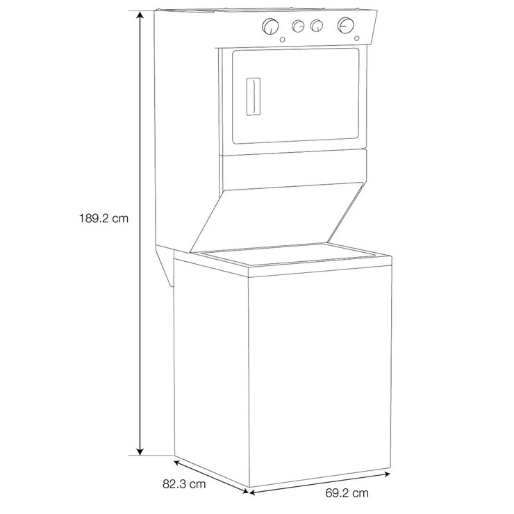 Whirlpool centro de lavado 20kg / 10Kg de gas