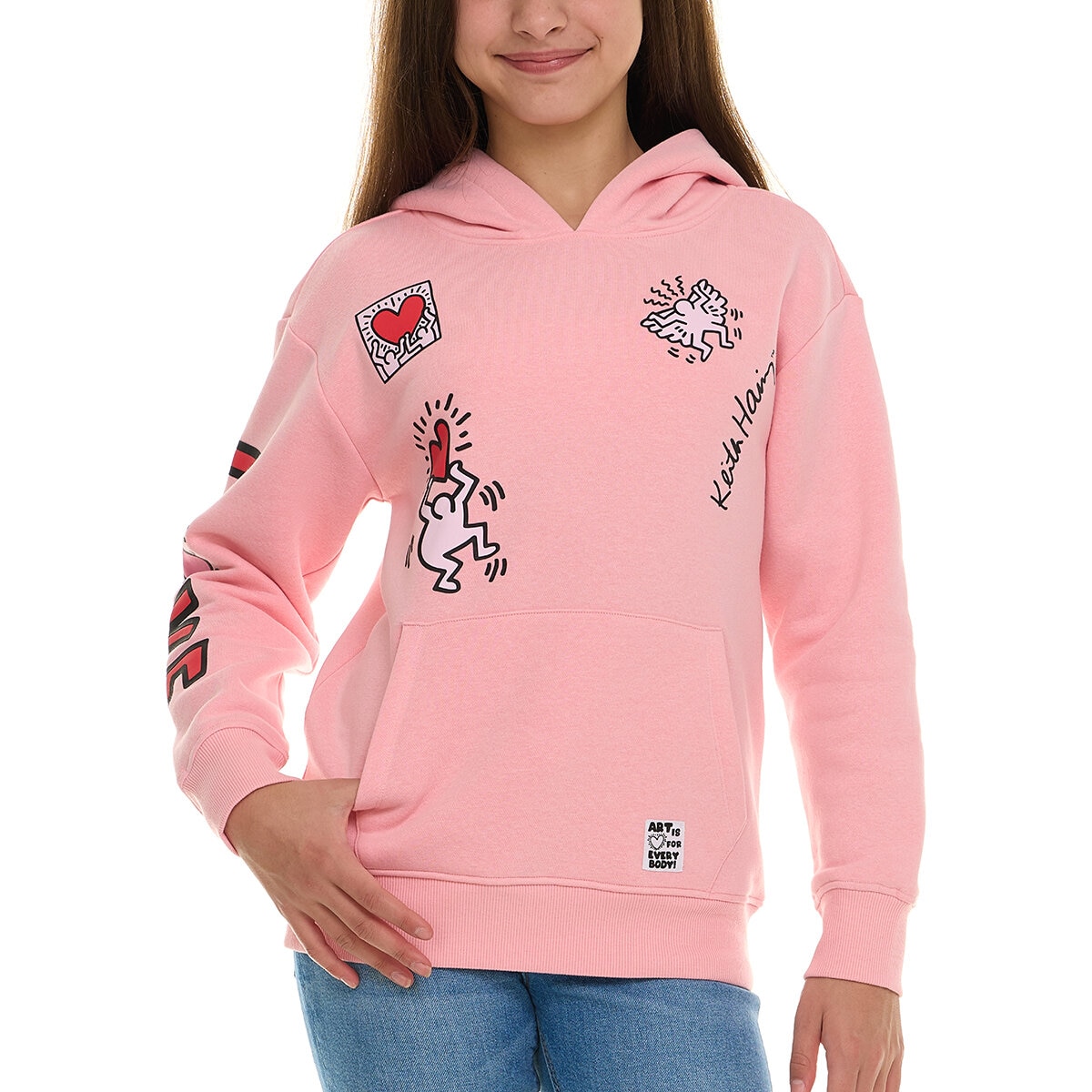Keith Haring Sudadera para Niños y Niñas Rosa 5 / 6 Años