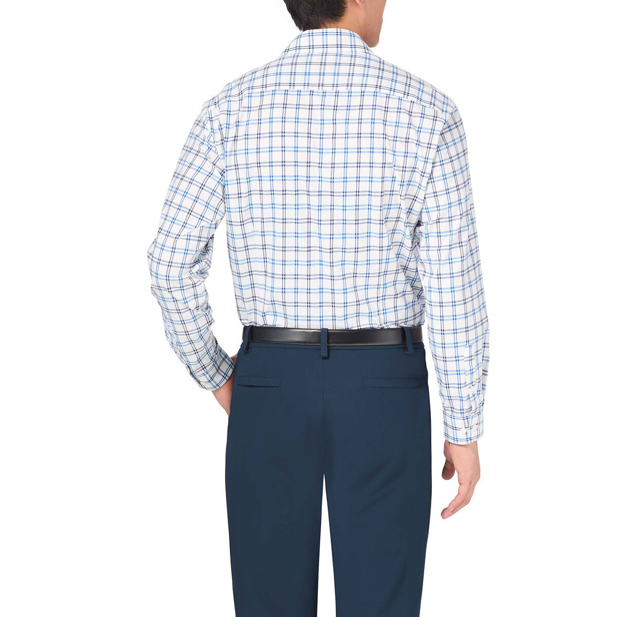 Kirkland Signature Camisa para Caballero Azul Manga 15-15.5 Cuello 34/34