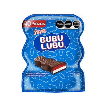 Bubulubu Malvavisco Relleno y Cubierto con Chocolate 40 piezas