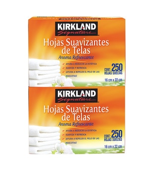 Kirkland Signature Hojas Suavizantes de Telas 500 pzas