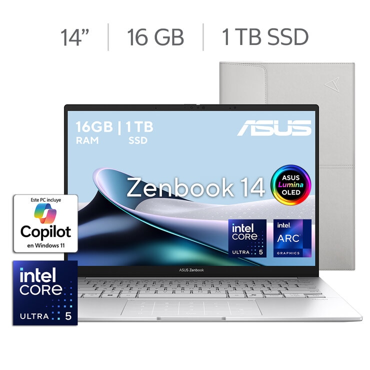 ASUS Zenbook 14 14" WUXGA Intel Core Ultra 5 16GB 1TB ASUS Zenbook 14 14" WUXGA Intel Core Ultra 5 16GB 1TB