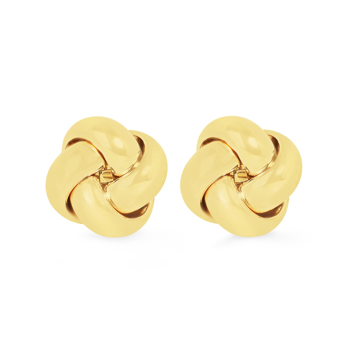 Aretes, Nudo de Amor, Oro Amarillo de 14K