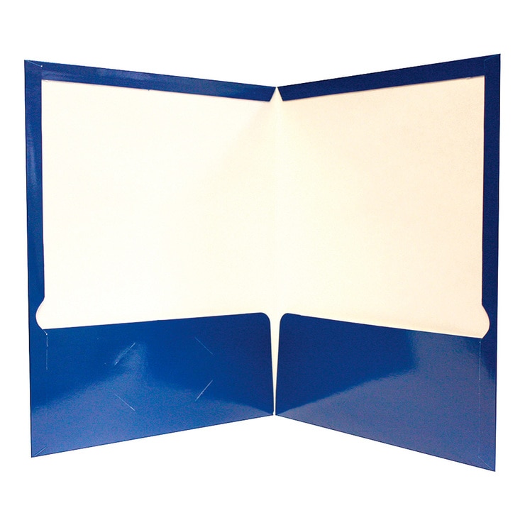 Oxford, Folder Azul Laminado Tamaño Carta para Reporte, 50 Piezas