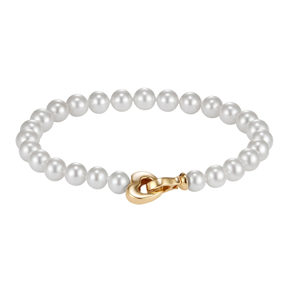 Pulsera de Perlas Cultivadas 6.5-7.0mm, Oro Amarillo de 14k