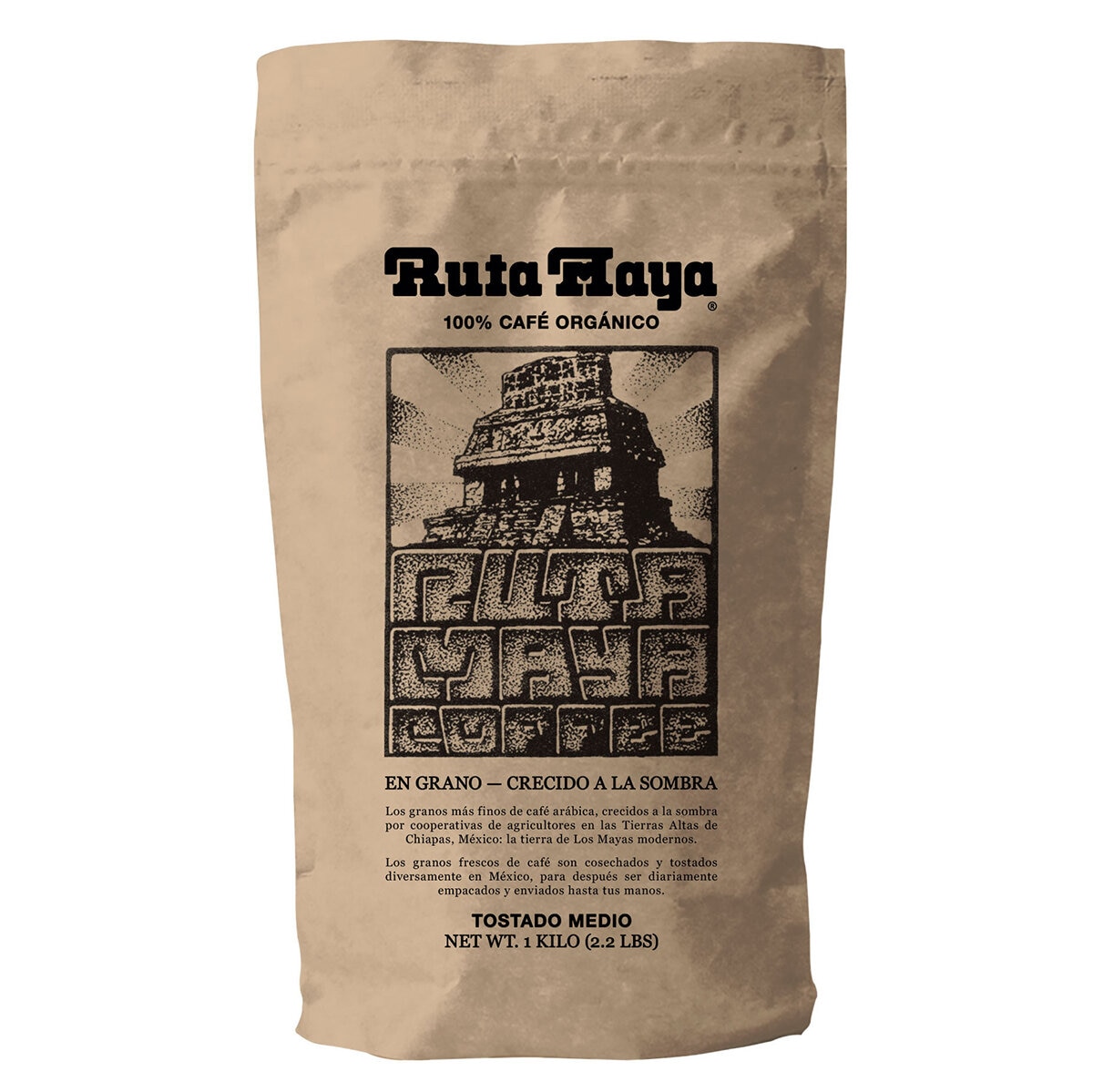 Ruta Maya Café Orgánico de Grano Entero 1 kg