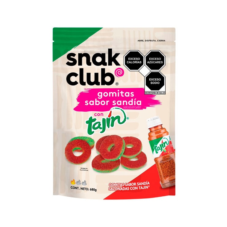 Snak Club Gomitas Sabor Sandía con Tajín 680 g Snak Club Gomitas Sabor Sandía con Tajín 680 g