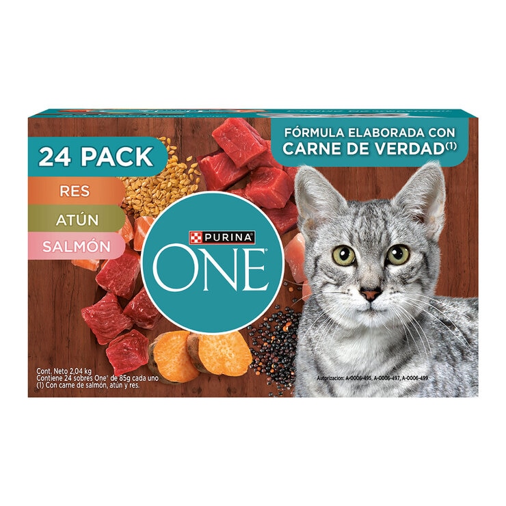 Purina One Alimento Húmedo para Gatos Multisabor 24 pzas Purina One Alimento Húmedo para Gatos Multisabor 24 pzas