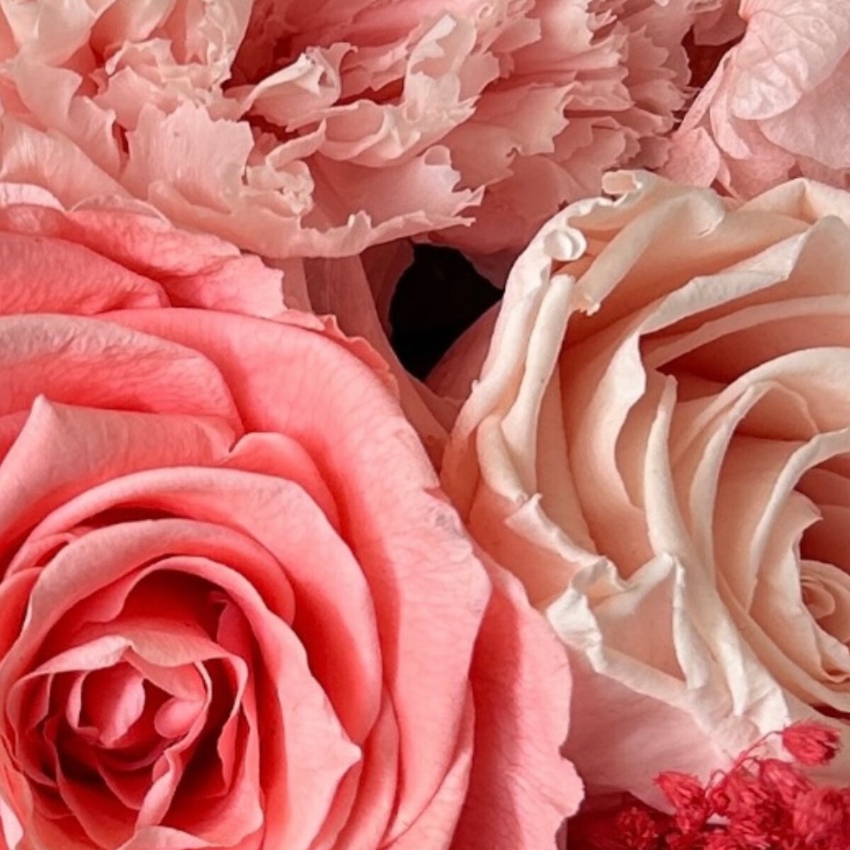 Alive, Bouquet Mix durazno, Caja Blanca, Duración 6 Meses.