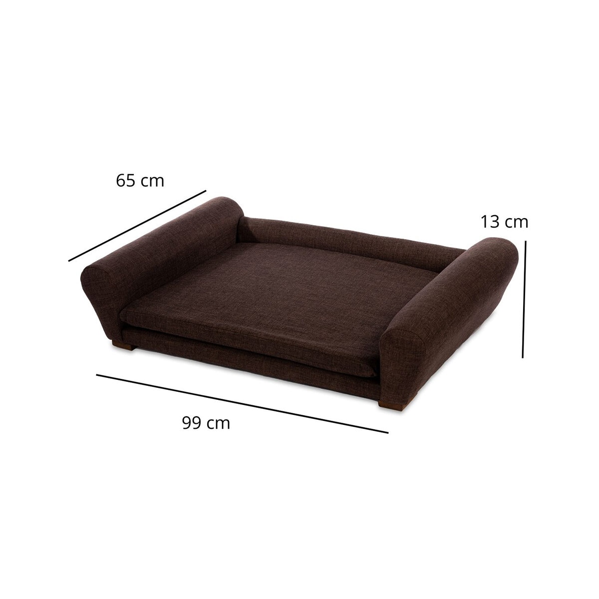 Maypet, Sillón/Cama Tamaño Mediana, Estilo Minimalista para Mascota, Color Café