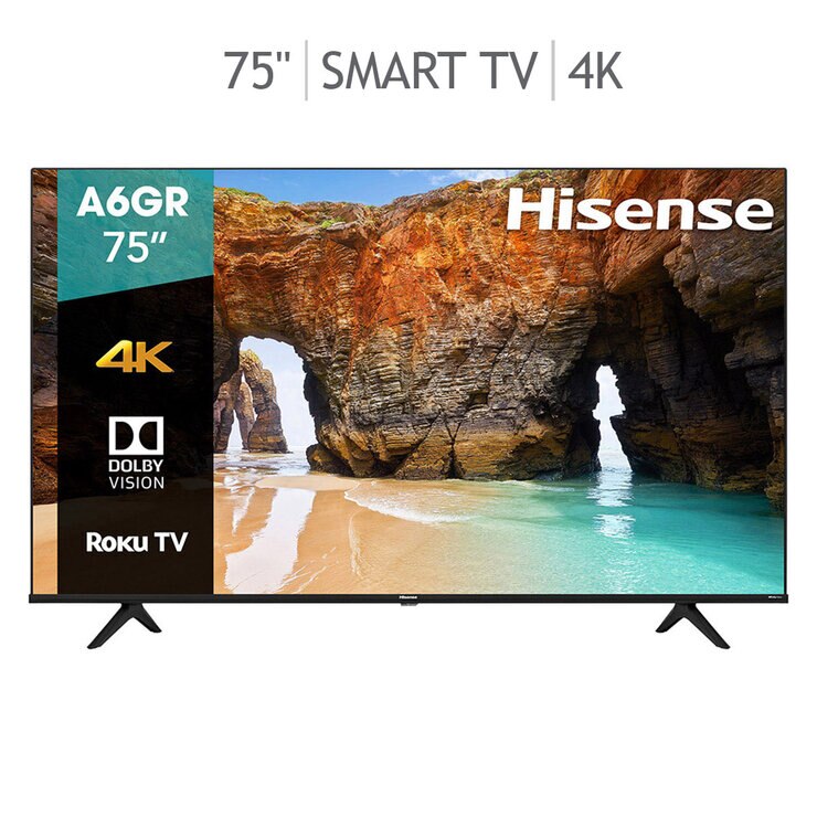 Hisense Pantalla 75" 4K UHD Smart TV