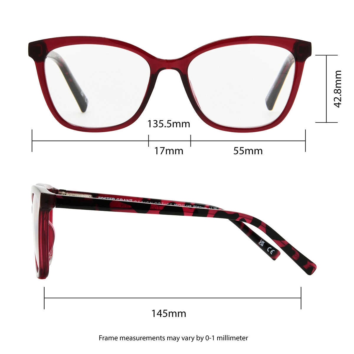 Foster Grant, Lentes de lectura, Dioptría +2.75 para Dama