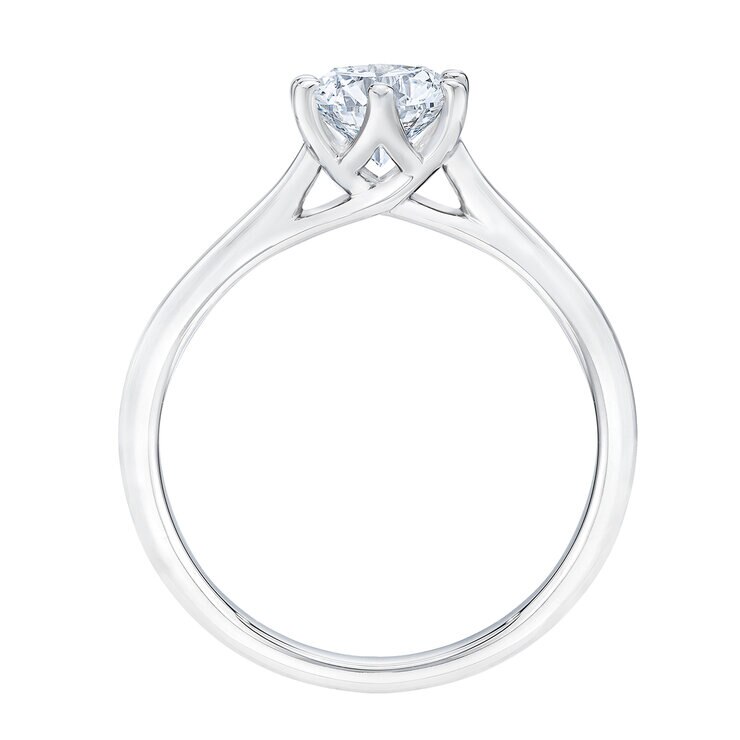 Anillo, 1.0ct Diamante Solitario, Platino