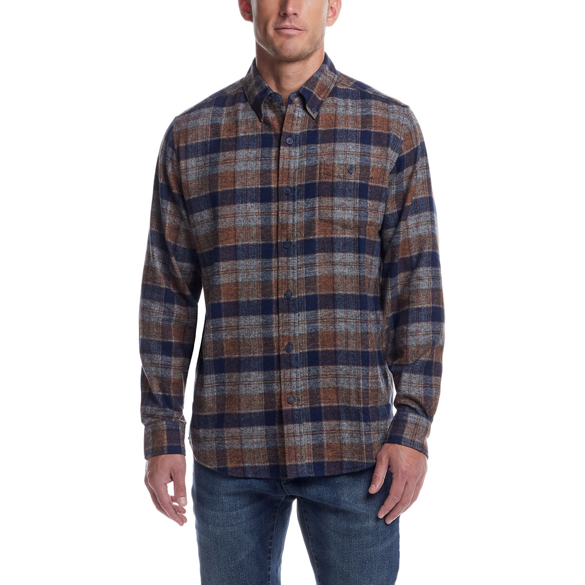 Weatherproof Vintage Camisa para Caballero Café Mediana