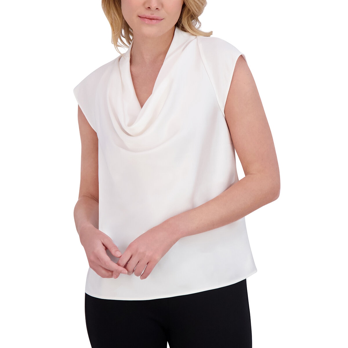 DKNY Blusa para Dama Blanco Extra Chica