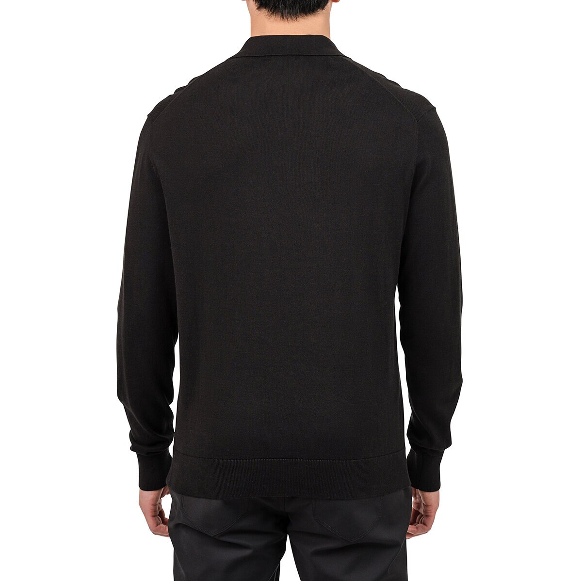 United Colors of Benetton Suéter tipo polo para Caballero Negro Chica