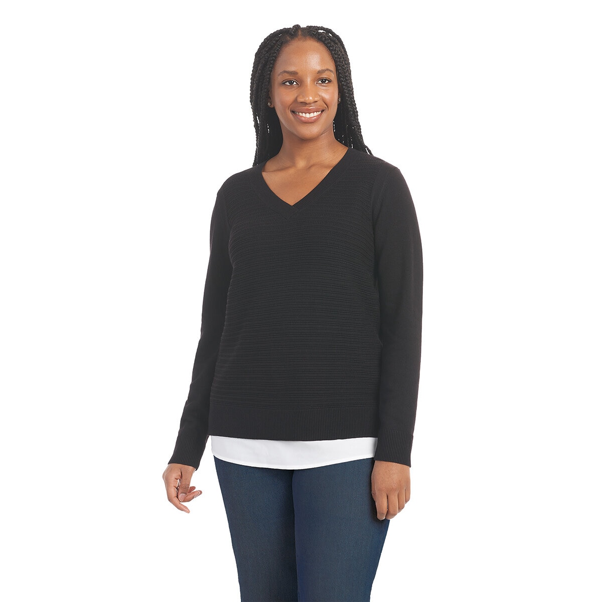 Hilary Radley Suéter para Dama Negro Mediana
