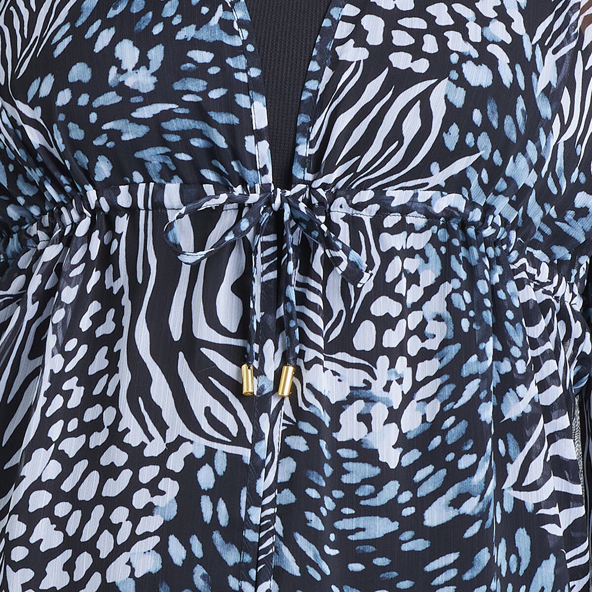 Bleau by Rod Kimono de playa para Dama Negro Extra Grande