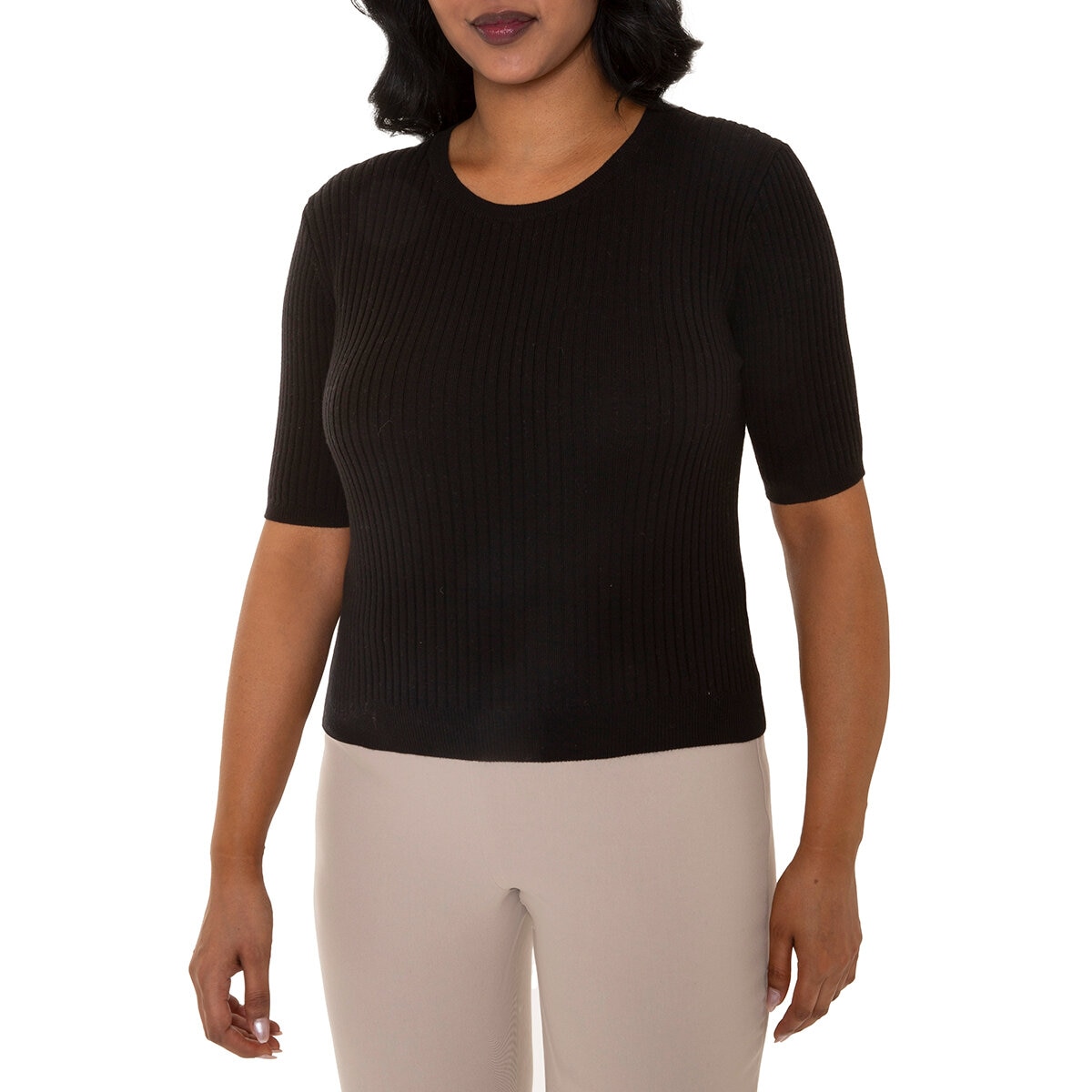 Mario Serrani Italy Sueter para Dama Negro Grande