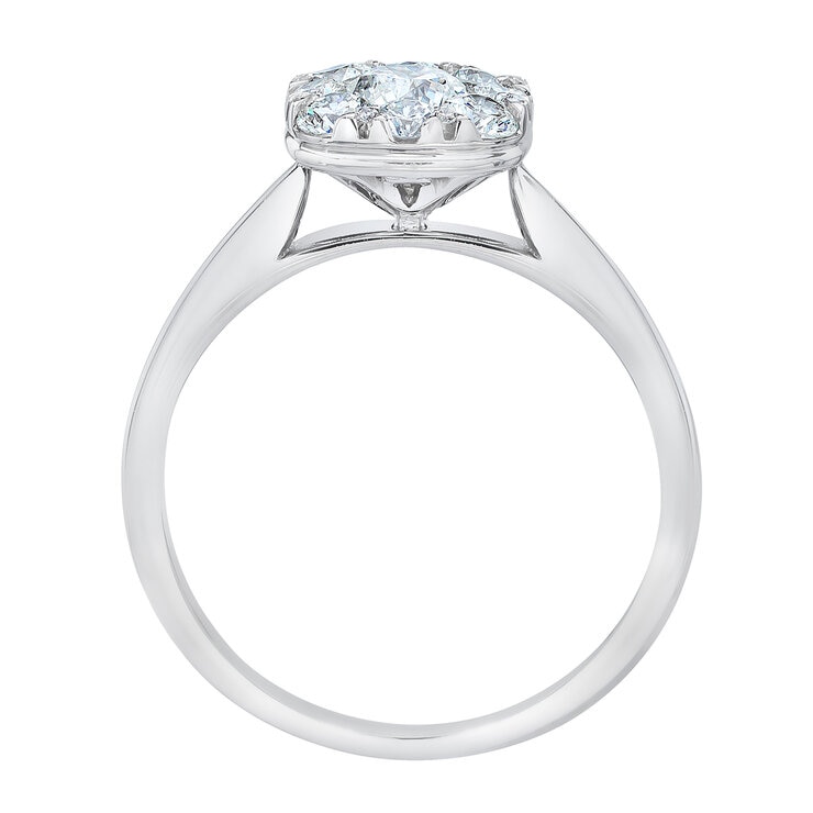 Anillo, Diamantes 0.71ctw, Oro Blanco 14K Anillo, Diamantes 0.71ctw, Oro Blanco 14K