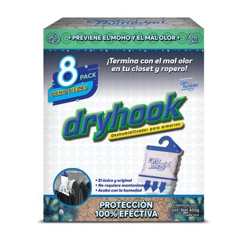 Cero Humedad Dry Hook Deshumidificador para Armarios 8 piezas