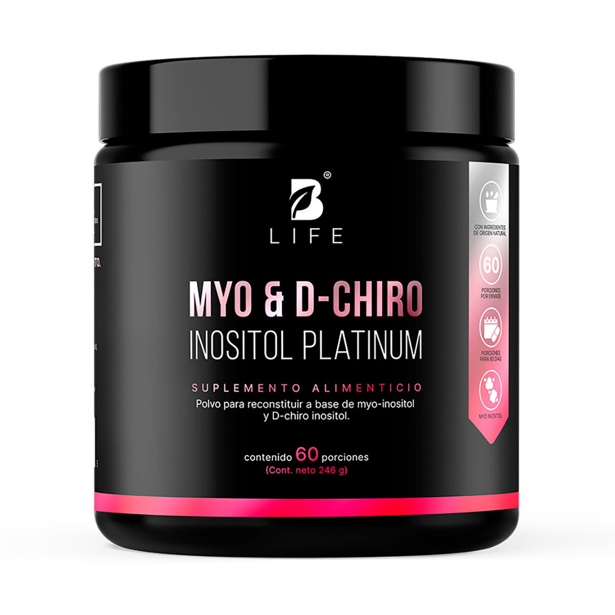 B Life Myo&D-Chiro Inositol Platinum en Polvo 246g