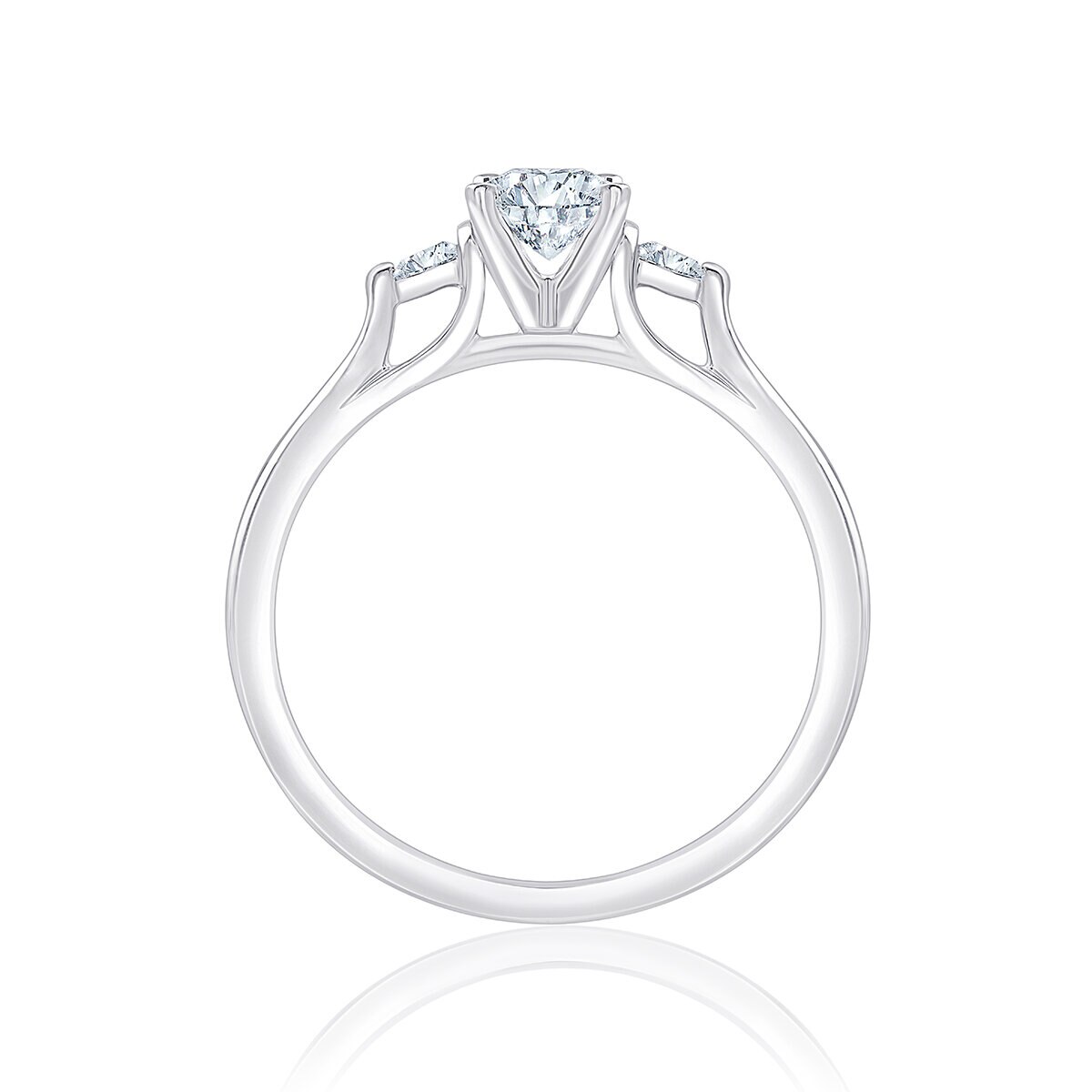 Anillo, Diamantes, 0.60ctw, Oro Blanco 14K