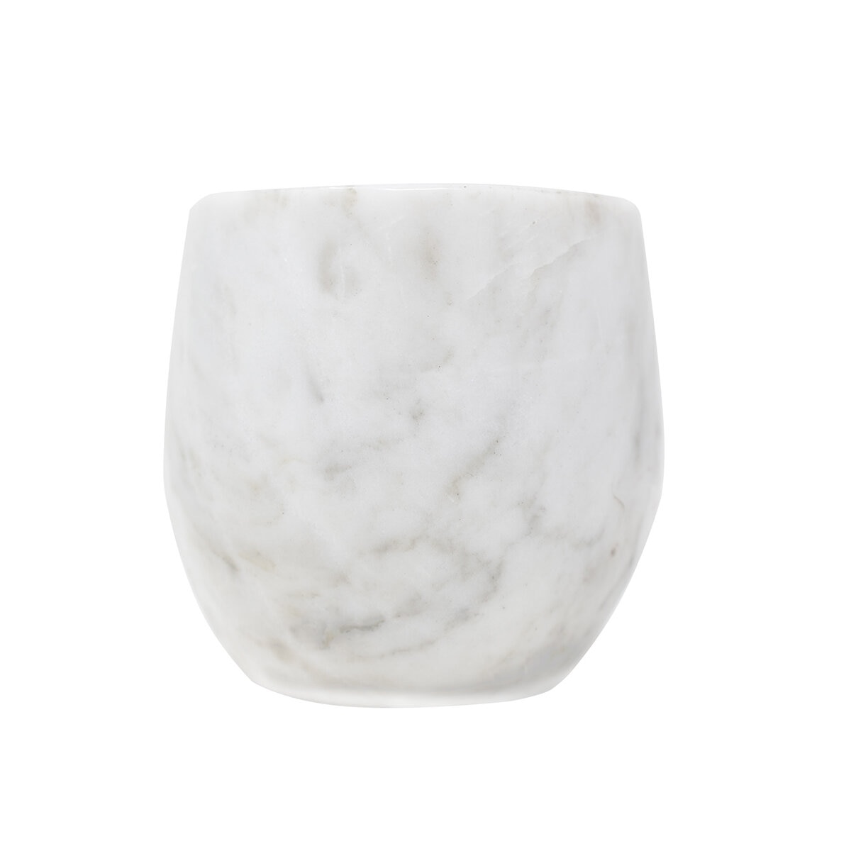 Luhom Juego de Vasos de Mármol 2 piezas Blanco