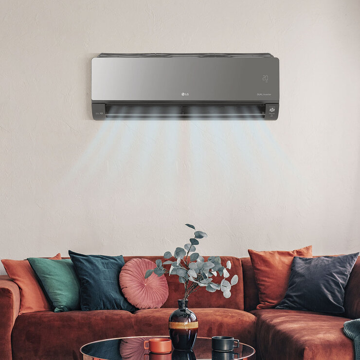 LG Aire Acondicionado ArtCool Inverter, VR122HD, Enfriamiento y Calefacción, 220V, 1 Tonelada, 12,000 BTU/h, WiFi