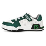 Minecraft, Tenis Color Verde/Blanco con Broche de Velcro para Niño, Varias Tallas