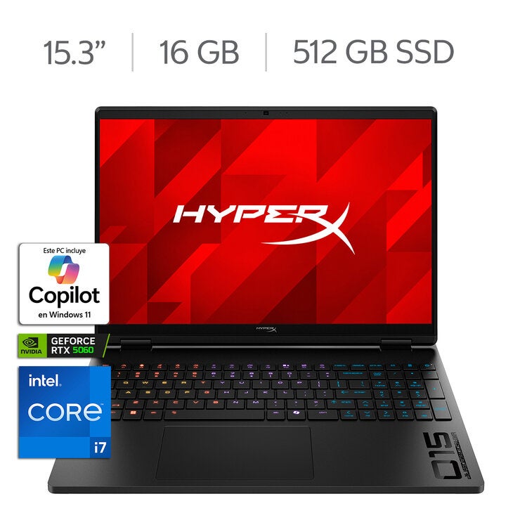 HP HyperX Omen Laptop Gaming 15-ga0001la 15.3" 2K GeForce RTX 5060 Intel Core i7-14650HX 16GB 512GB SSD HP HyperX Omen Laptop Gaming 15-ga0001la 15.3" 2K GeForce RTX 5060 Intel Core i7-14650HX 16GB 512GB SSD