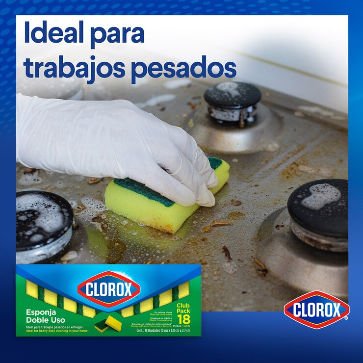 Clorox Esponjas Doble Uso 18 pzas