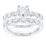 Anillo de Diamantes 0.50ctw, de Oro Blanco 14K