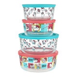 Disney - Pyrex Refractarios de Vidrio Decorados 8 piezas, Varios Modelos