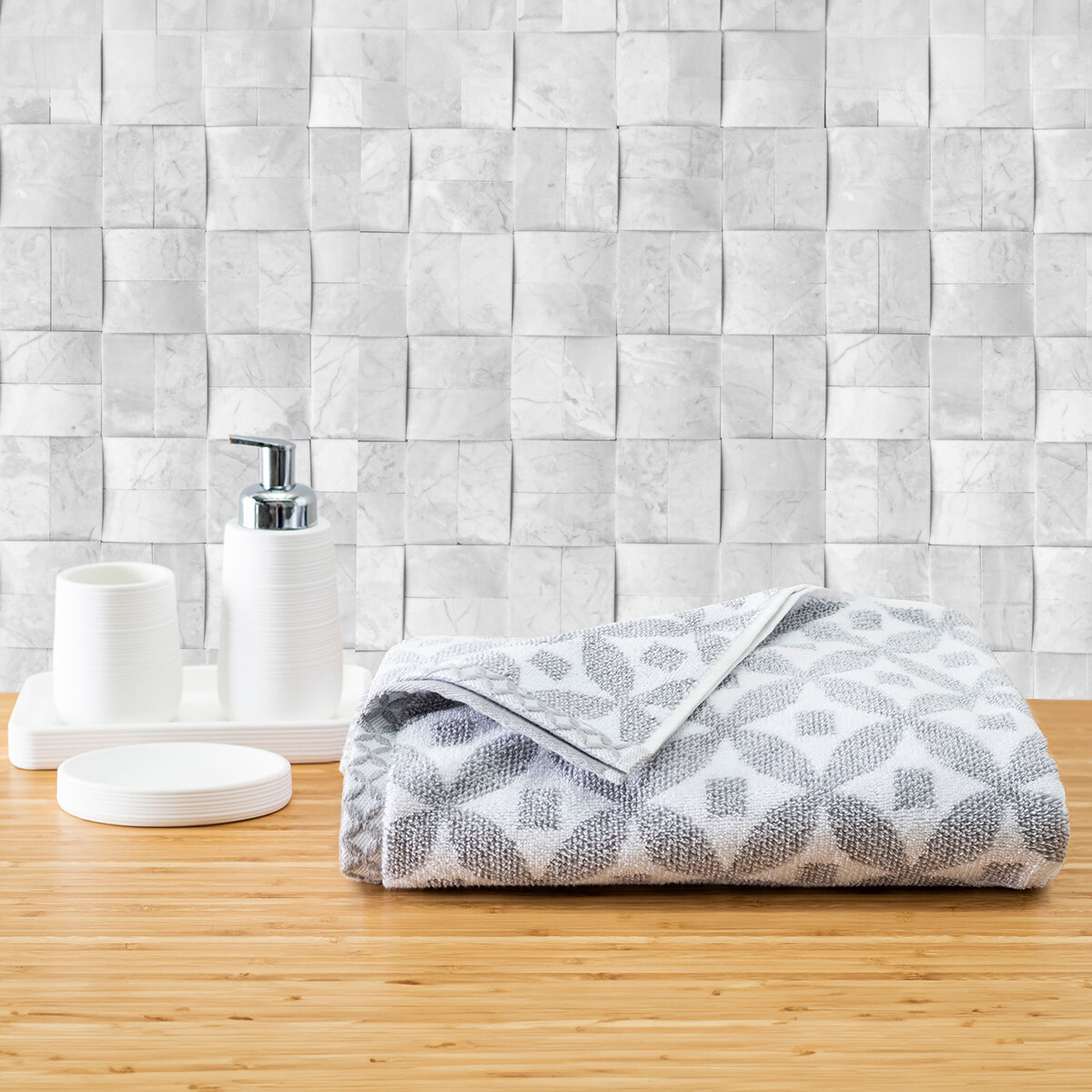 Caro Home Toallas Para Baño BELLA RADIANT GREY SPRIN