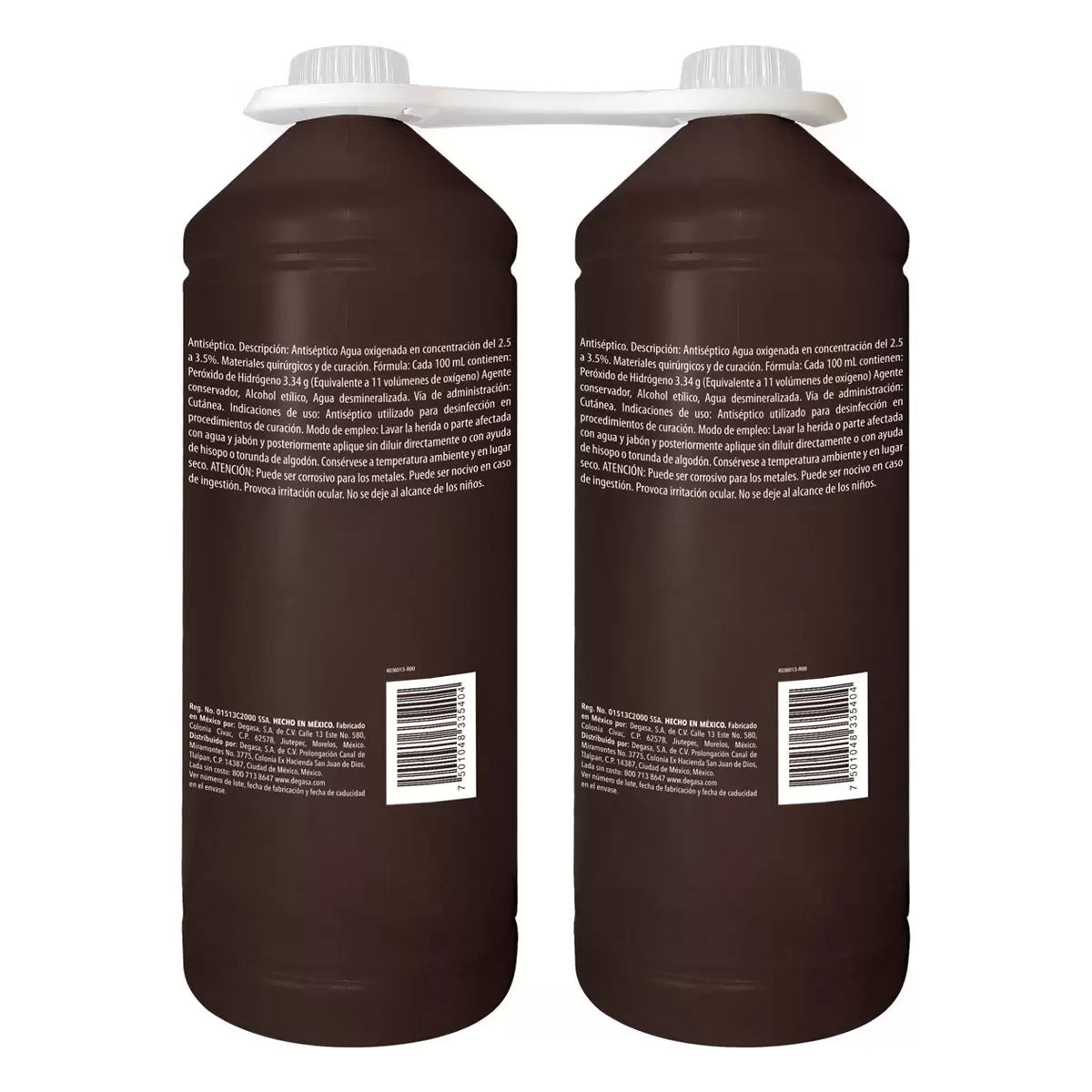 Degasa Agua Oxigenada 2 Piezas 960 ml c/u