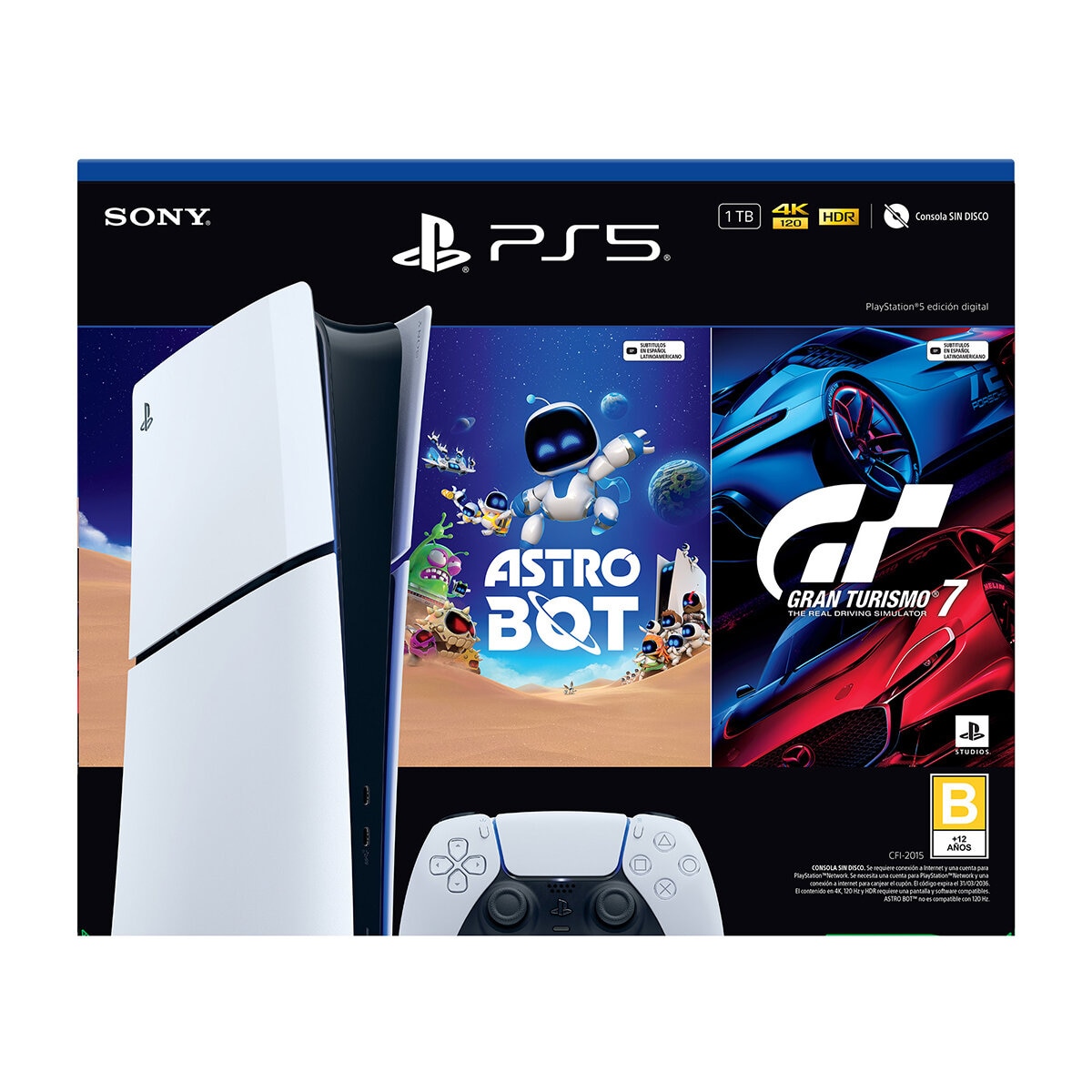 PlayStation 5: Consola Slim Digital de 1TB + 2 Videojuegos