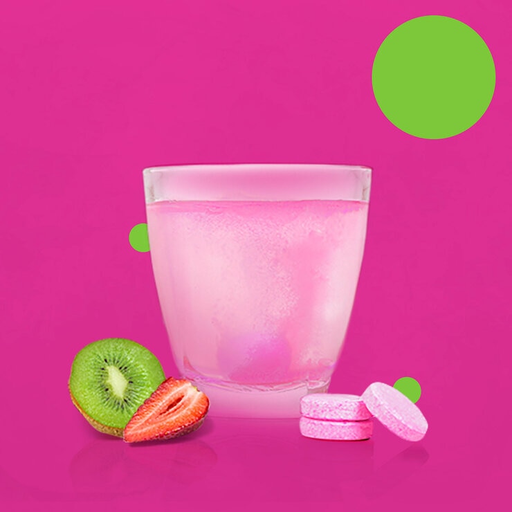 Seltz Electrolitos 3 Tubos de 13 Tabletas Efervescentes c/u Sabor Fresa Kiwi