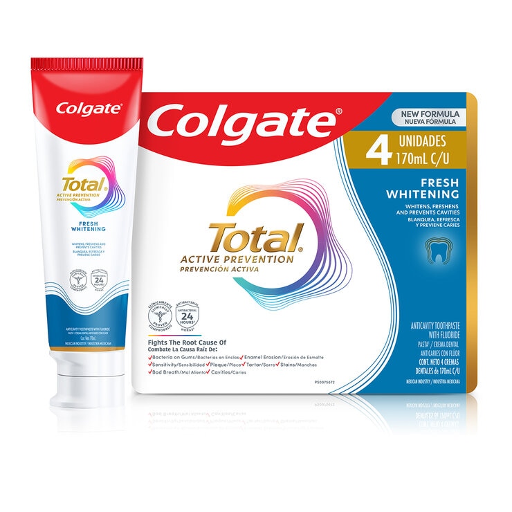 Colgate Pasta Dental Total Active 4 pzs de 170ml
